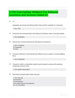 S-290 Intermediate Wildland Fire Behavior Questions and Answers Rated A+