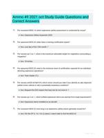 Ammo 49 2021 oct Study Guide Questions and Correct Answers