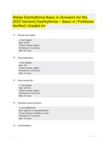 Relias Dysrhythmia Basic A (Answers for the 2023 Version) Dysrhythmia  Basic A | Professor Verified | Graded A+