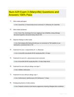 Nurs 629 Exam 3 (Maryville) Questions and Answers 100% Pass