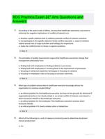 BOG Practice Exam - Arts Questions and Answers