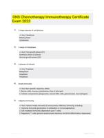 ONS Chemotherapy Immunotherapy Certificate Exam 2023