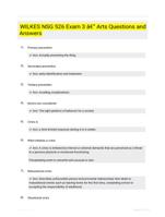 WILKES NSG 526 Exam 3 - Arts Questions and Answers