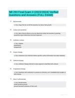 NR 293 Final Exam 3 (2023/2024) Verified Questions and Answers (FULL EXAM)