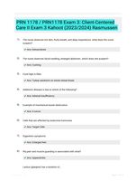 PRN 1178 / PRN1178 Exam 3: Client-Centered Care II Exam 3 Kahoot (2023/2024) Rasmussen