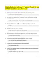 CWEA Collections Grade 2 Practice Test (100 out of 100) Questions and Answers.