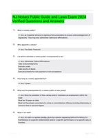 NJ Notary Public  Guide and Laws Exam 2024 Verified Questions and Answers