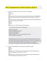 PN Comprehensive Online Practice 2023 A