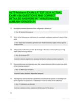 6675 Midterm EXAM LATEST 2024 ACTUAL EXAM 456 QUESTIONS AND CORRECT DETAILED ANSWERS WITH RATIONALES|ALREADY GRADED A+