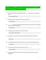 Cosmetology Virginia State Board Review Latest Questions/ Verified Answers