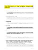 USAHS Anatomy LE Test Complete Questions & Answers