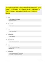 ATI RN Capstone Comprehensive Predictor 2019 Form C (Updated 2023) With NGN Questions & 100% Correct Answers/Top Score Exam/A+ Grade