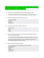 Relativity Review Management Specialist (2023) Exam Questions and Answers