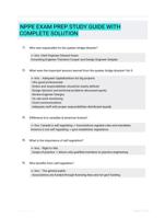 NPPE EXAM PREP STUDY GUIDE WITH COMPLETE SOLUTION