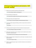 CTS Exam Prep Questions and answers, 100% Accurate. Verified.