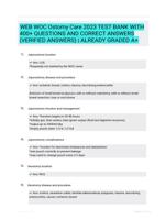 WEB WOC Ostomy Care 2023 TEST BANK WITH 400+ QUESTIONS AND CORRECT ANSWERS (VERIFIED ANSWERS) | ALREADY GRADED A+