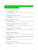 CPO Test 2023 Practice Questions and Answers (All Answered Correctly)