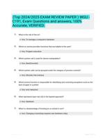  (Top  2024/2025 EXAM REVIEW PAPER ) WGU - C191, Exam Questions and  answers, 100% Accurate, VERIFIED.