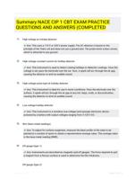 Summary NACE CIP 1 CBT EXAM PRACTICE QUESTIONS AND ANSWERS (COMPLETED