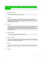 UIUC THEA 110 EXAM 1 questions with correct answers