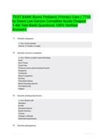 TEST BANK Burns Pediatric Primary Care ( 7TH) by Dawn Lee Garzon Complete Guide Chapter 1-46| Test Bank Questions 100% Veriﬁed Answers