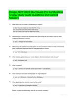 Thorpe NEW 2023 Storyboard Pro Certification Review Study Guide Questions and Correct Answers