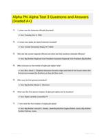 Alpha Phi Alpha Test 3 Questions and Answers (Graded A+)