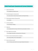 Child Final Exam Questions & Correct Solutions