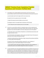 NREMT Practice Exam Questions Practice Questions and Answers Verified  2024