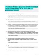 - AMRT EXAM 2024 QUESTIONS WITH CORRECT DETAILED ANSWERS WITH RATIONALES |VERIFIED|A+ GRADE