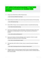 UST ABSN Pathopharmacology 1 Test 2024 Questions & Answers ( A+ Graded 100% Verified).