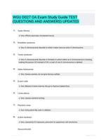 WGU D027 OA Exam Study Guide TEST (QUESTIONS AND  ANSWERS) UPDATED