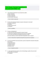 PCA Exam Correct Questions & Answers(SCORED A+)