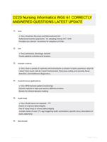 D220 Nursing Informatics WGU 61 CORRECTLY ANSWERED QUESTIONS LATEST UPDATE