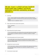 NR 442 - Exam 1 LATEST  ACTUAL EXAM 81  QUESTIONS AND CORRECT DETAILED ANSWERS  (VERIFIED ANSWERS) |ALREADY GRADED A+