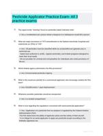 Pesticide Applicator Practice Exam- All 3 practice exams