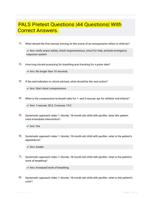 PALS Pretest Questions |44 Questions| With Correct Answers.