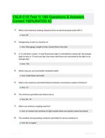 CSLB C10 Test 1| 180 Questions & Answers Correct 100%(RATED A)