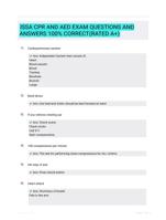 ISSA CPR AND AED EXAM QUESTIONS AND ANSWERS 100% CORRECT(RATED A+)