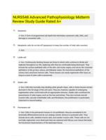 NURS548 Advanced Pathophysiology Midterm Review Study Guide Rated A+