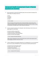 Advanced Health Assessment Exam 2 Review Questions & Answers