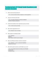 Fundamentals ATI Study Guide Questions and Correct Answers