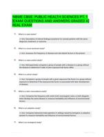 NBME CBSE: PUBLIC HEALTH  SCIENCES PT. 1 [EXAM QUESTIONS  AND ANSWERS GRADED A] REAL  EXAM 