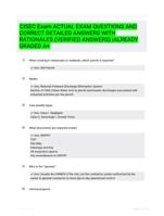 CISEC Exam  ACTUAL EXAM  QUESTIONS AND CORRECT DETAILED  ANSWERS WITH RATIONALES (VERIFIED  ANSWERS) |ALREADY GRADED A+