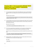 Practice RBC 2 Test (examples) BRAND  NEW!! [QUESTIONS AND CORRECT ANSWERS)  VERIFIED ANSWERS