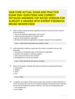 NAB CORE ACTUAL EXAM AND PRACTICE EXAM 350+ QUESTIONS AND CORRECT DETAILED ANSWERS TOP RATED VERSION FOR  ALREADY A GRADED WITH EXPERT FEEDBACK|BRAND NEW|REVISED