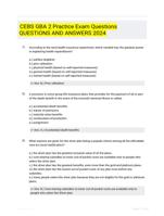 CEBS GBA 2 Practice Exam Questions QUESTIONS AND ANSWERS 2024