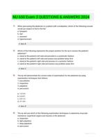 NU 650 Exam 3 QUESTIONS & ANSWERS 2024