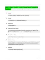 NURS 5463 Test 5 Study Guide With Complete Solution