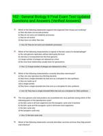 102 - General Biology II Final Exam Test Updated Questions and Answers (Verified Answers)